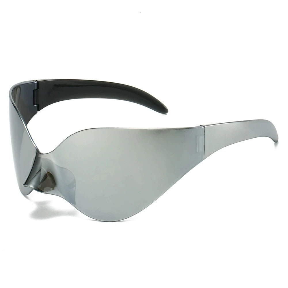 Silver Ladies UV400 Punk Goggle Sunglasses