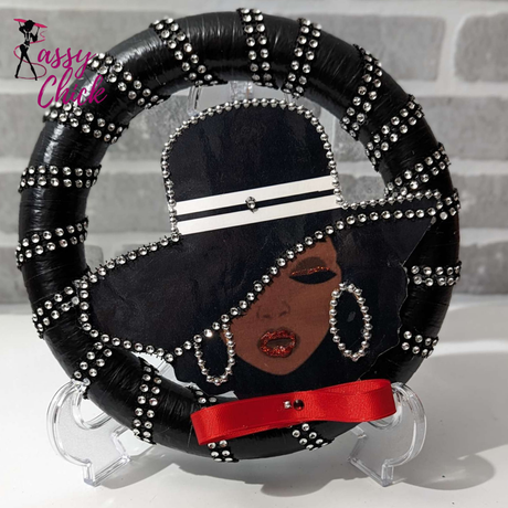 Lady Black Wreath Sassy Chick Logo