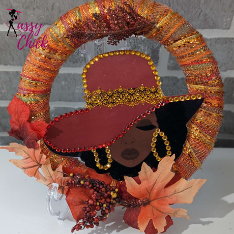 Lady Orange Sassy Wreath Sassy Chick Logo