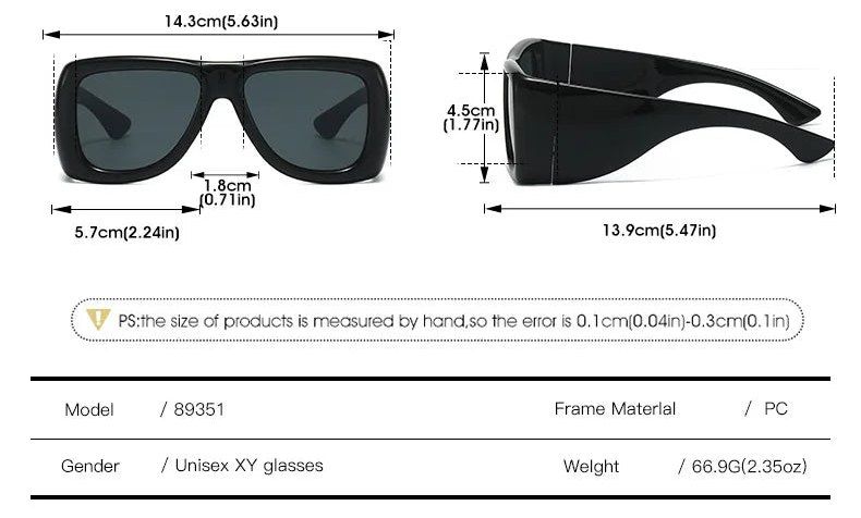 Details of Large-Frame High-End Fashion Sunglasses
