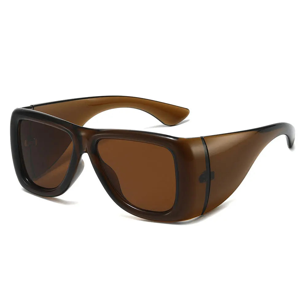 Brown Large-Frame High-End Fashion Sunglasses