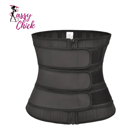 Latex Waist Trainer 3 Strap Sassy Chick Logo