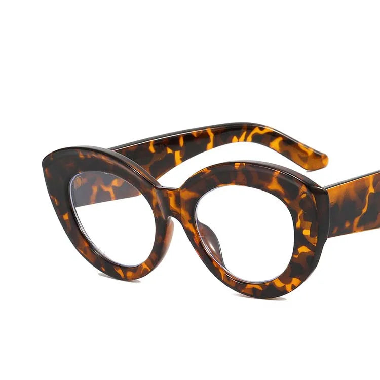 Leopard Big Frame Prescription Eyeglass