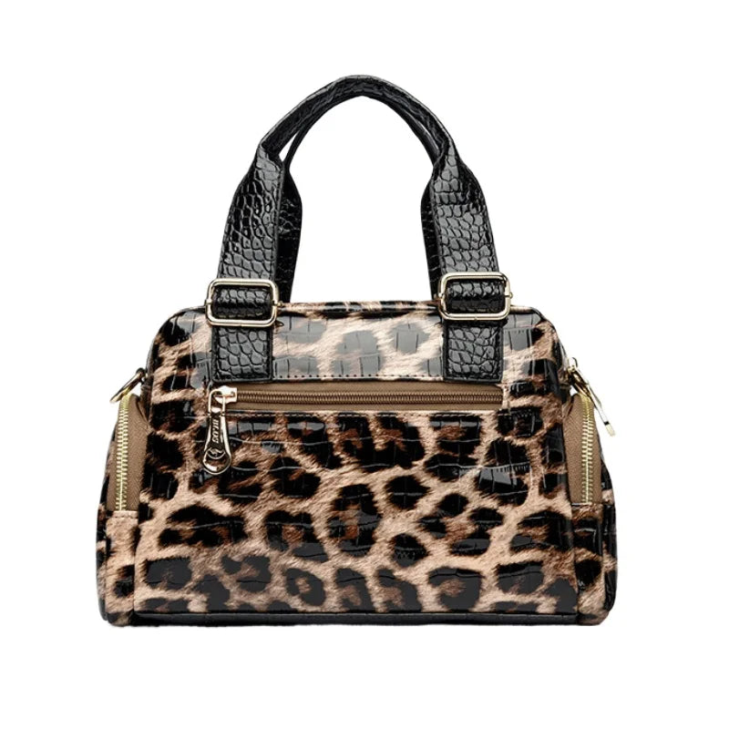 Back of Leopard Crossbody Bags Large Capacity