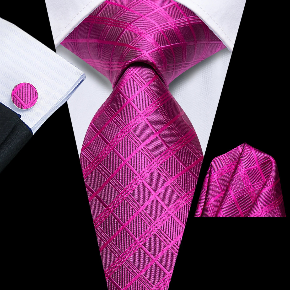 Pink Light Color Striped Business Wedding Party Neckties