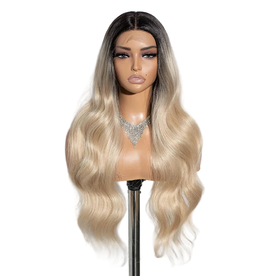 Brown Long Body Wavy 30" Synthetic Lace Front Wigs