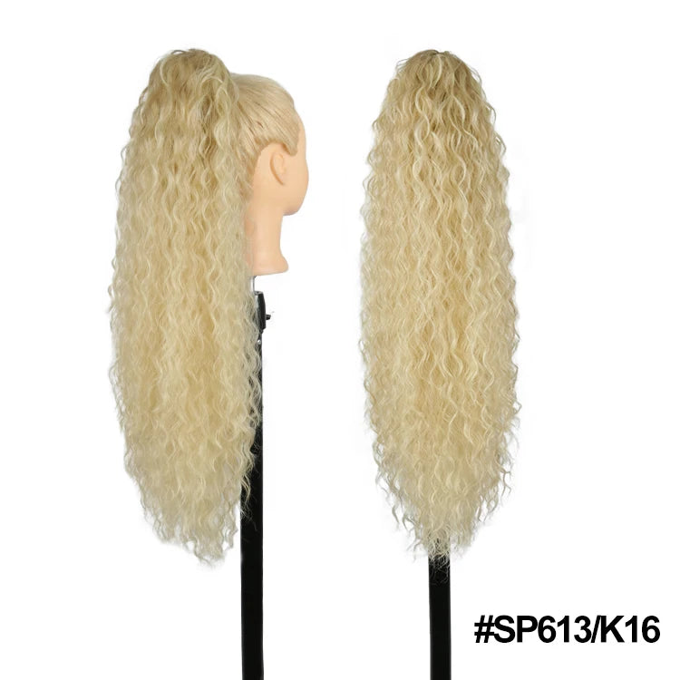 Long Curly Drawstring Ponytail Synthetic