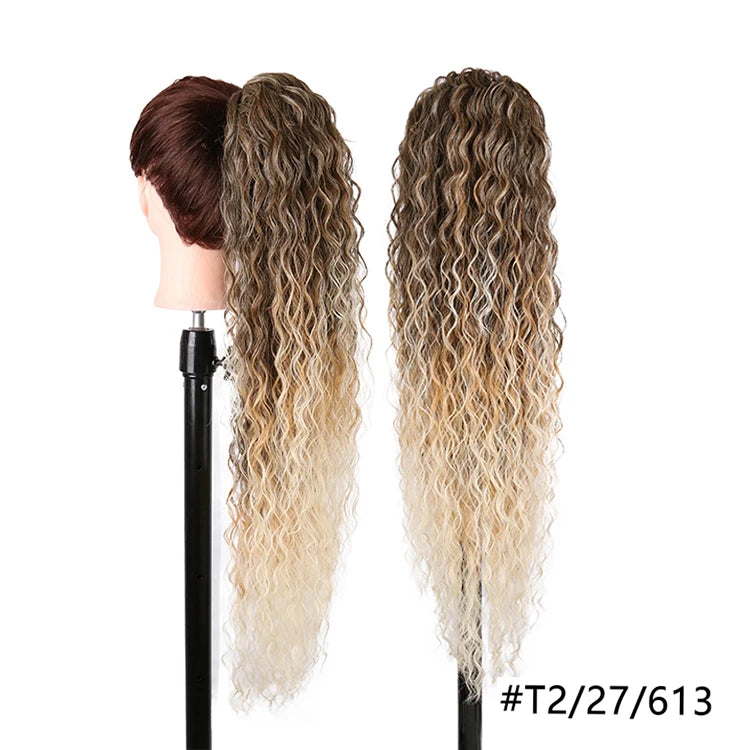Long Curly Drawstring Ponytail Synthetic