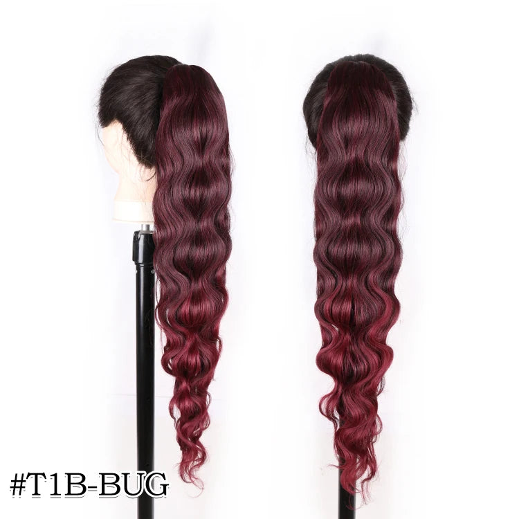 Long Curly Drawstring Ponytail Synthetic