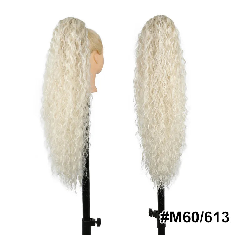 Long Curly Drawstring Ponytail Synthetic