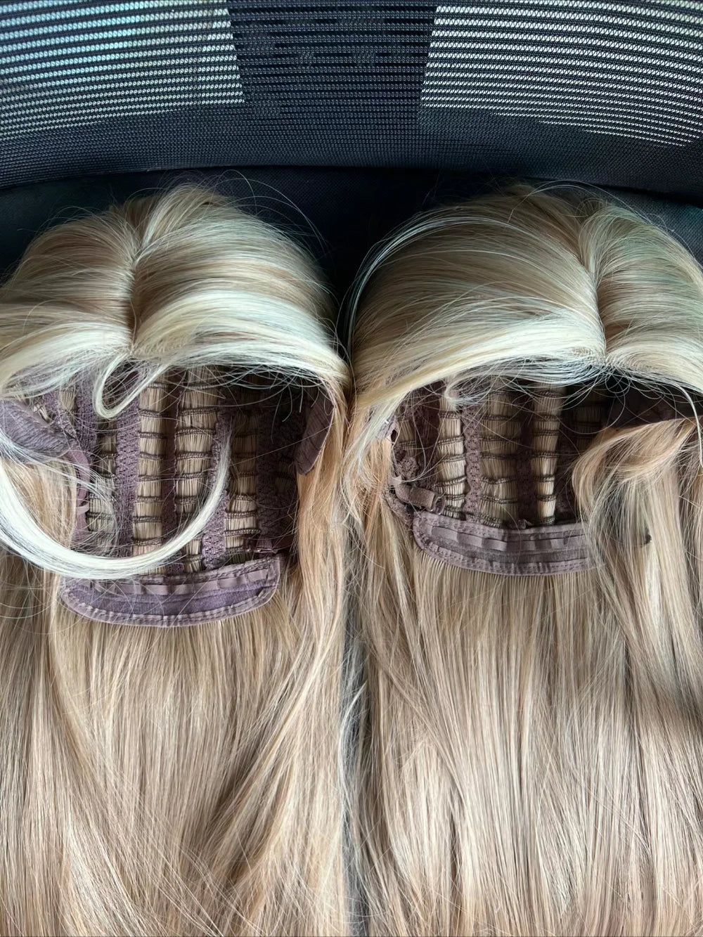 Long Straight Blonde Brown Blonde Lace Front Synthetic Wig