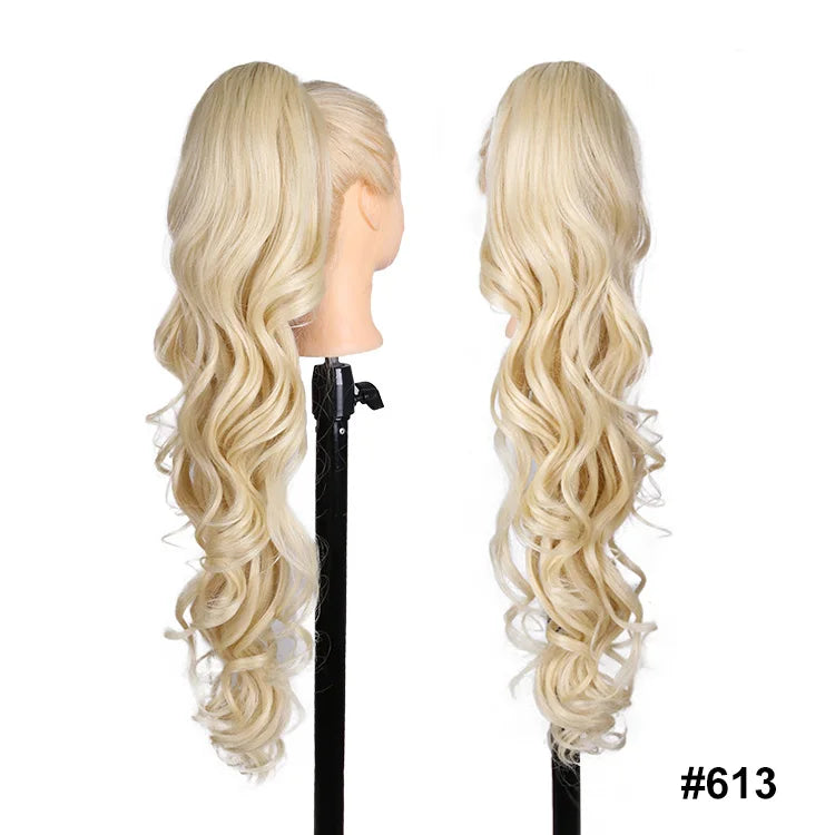 Long Straight Drawstring Ponytail Synthetic Hair Extensions