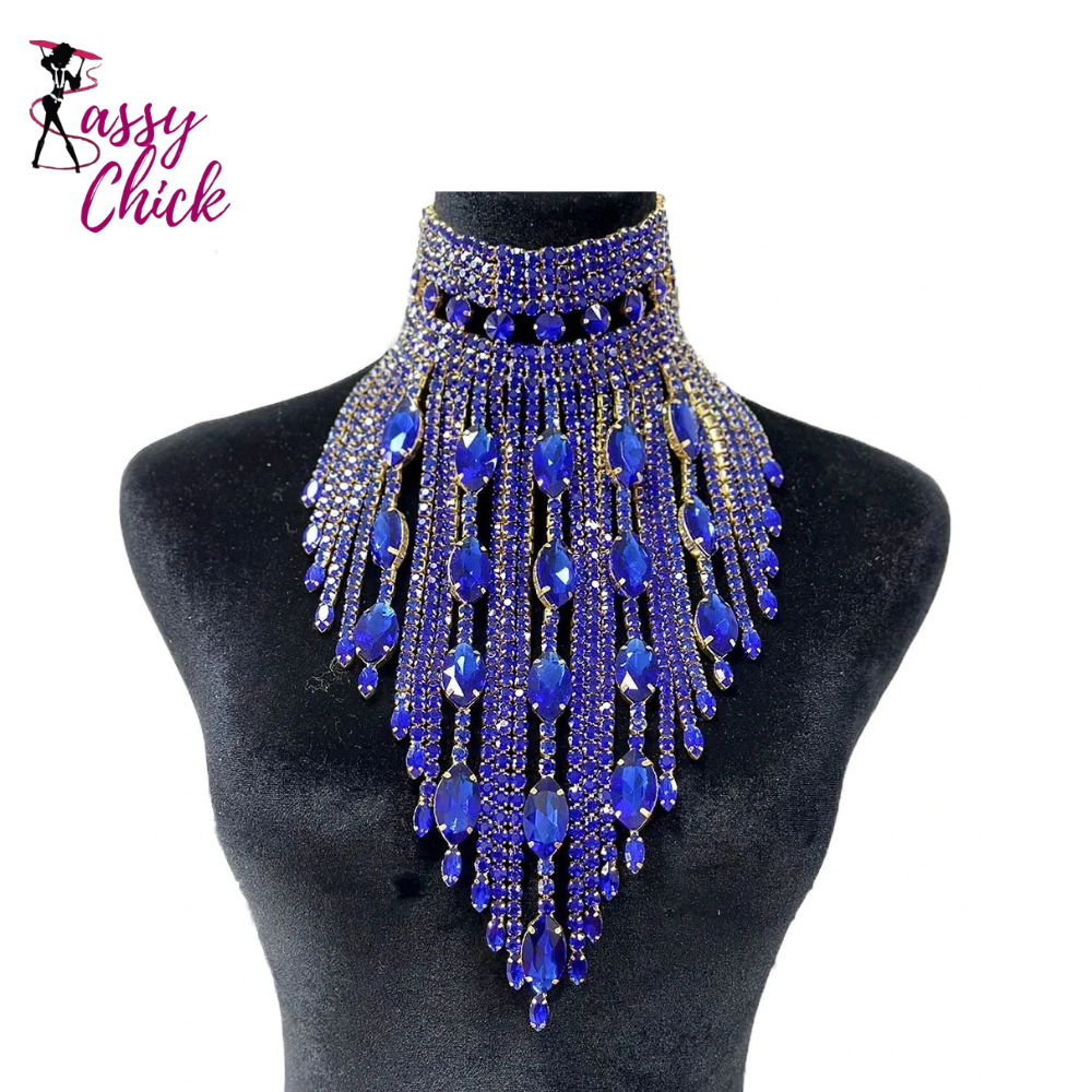 Long Tassel Choker Necklace Sassy Chick Logo