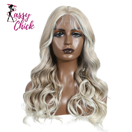 Long Wavy 24 " Hair Lace Wig Sassy Chick Logo