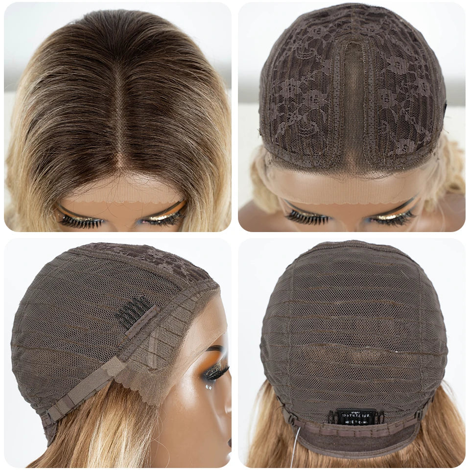 Long Wavy 24 " Hair Lace Wig cap