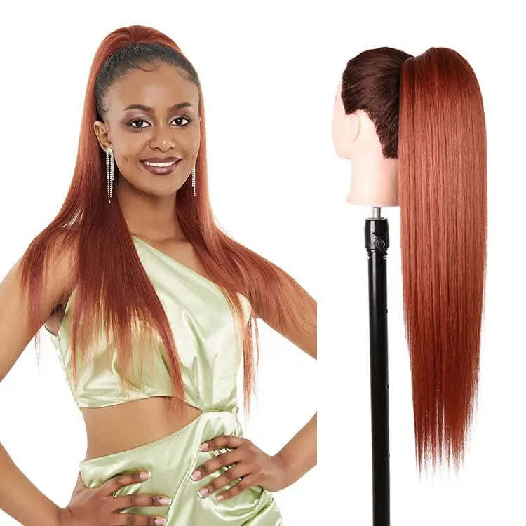 Long Wavy Braided Blonde Synthetic Ponytail