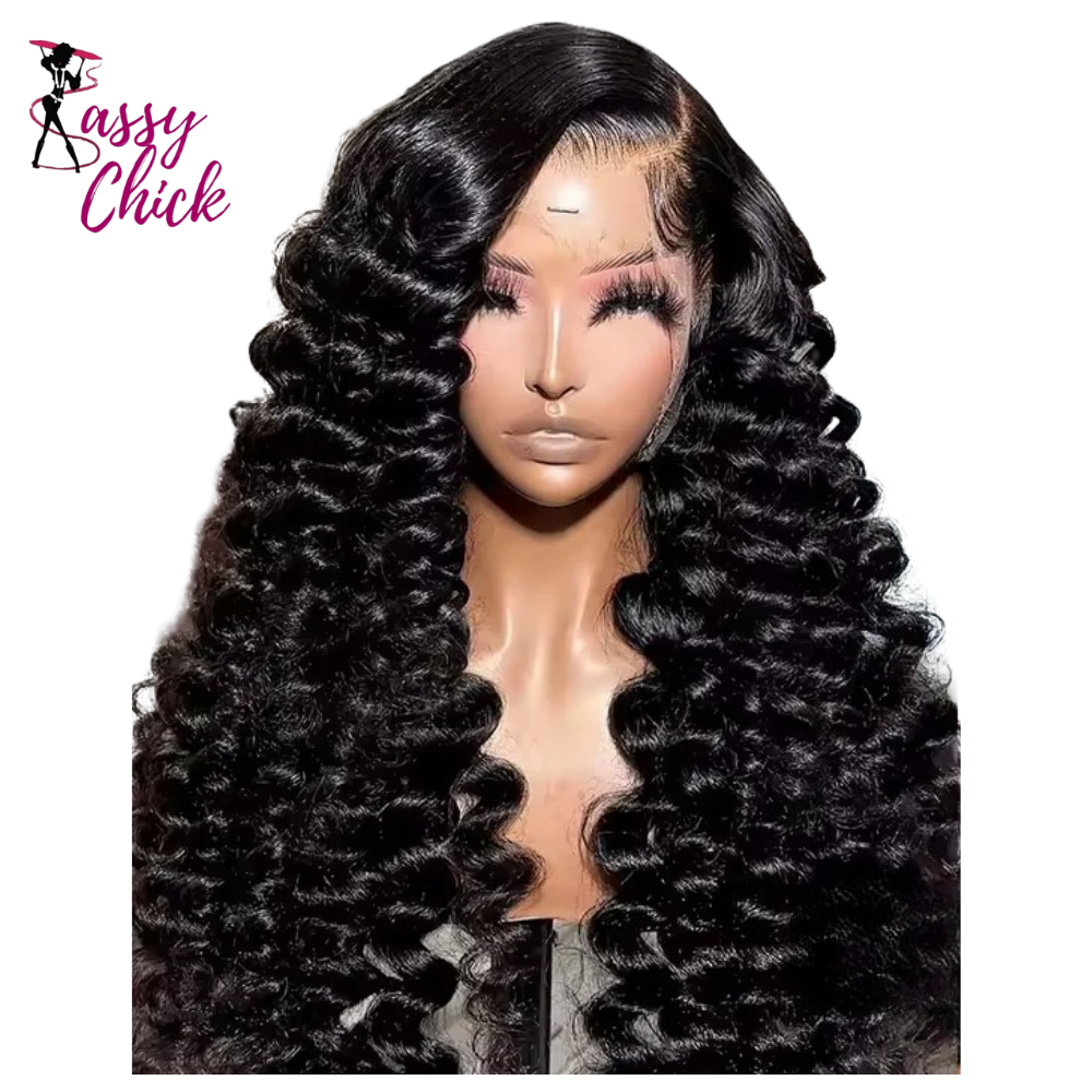 Loose Wave Human Hair Wig Deep Wave Sassy Chick Logo