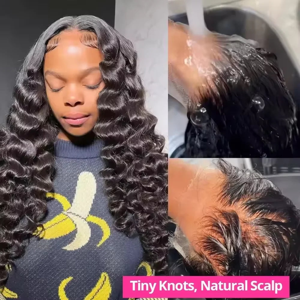 Loose Wave Human Hair Wig Deep Wave natural scalp