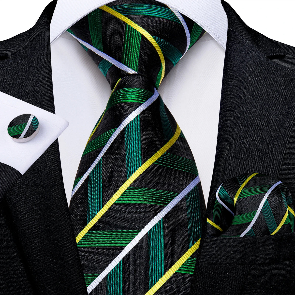 Luxury Blue Plaid Dot Solid Wedding Accessories Necktie