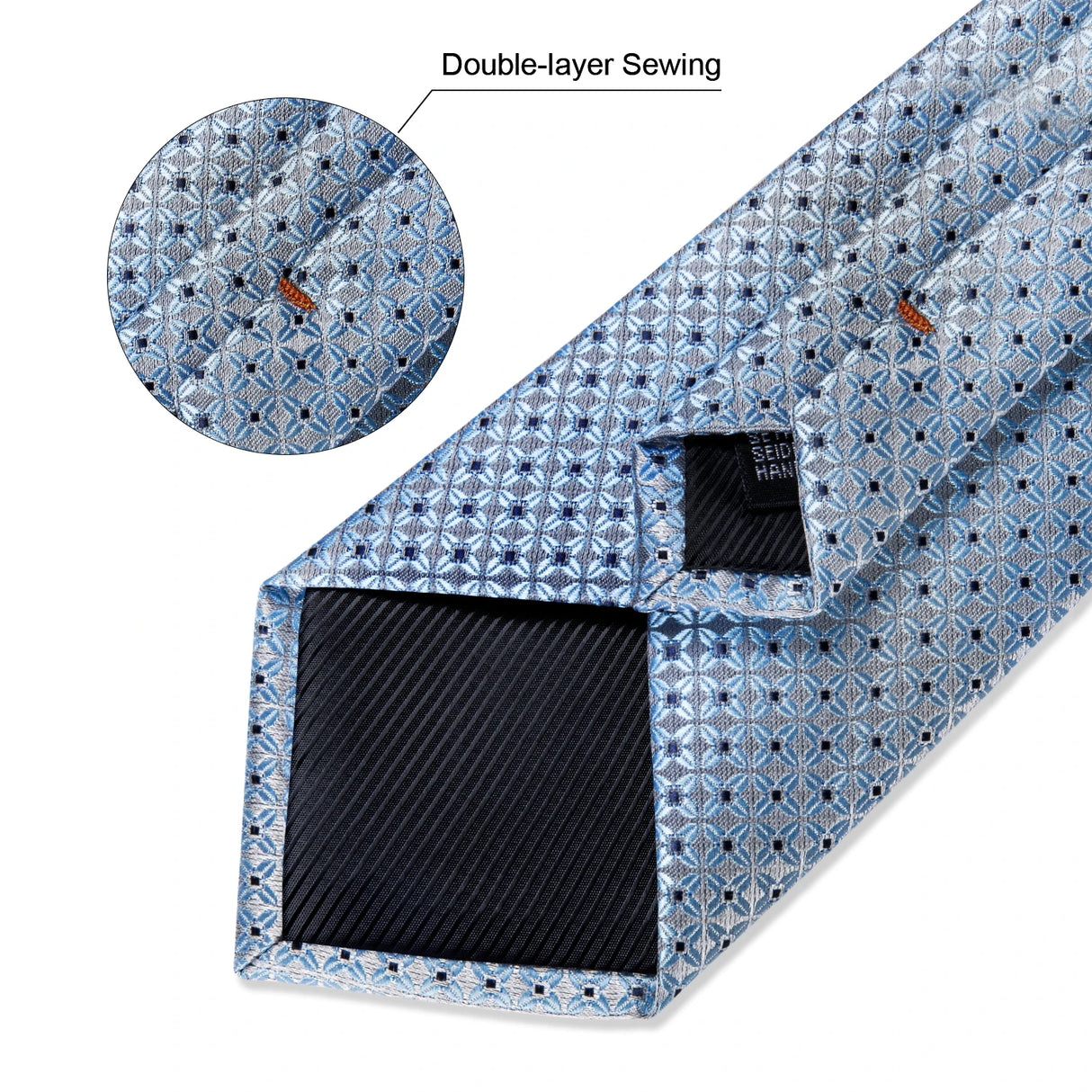 Luxury Blue Plaid Dot Solid Wedding Accessories Necktie
