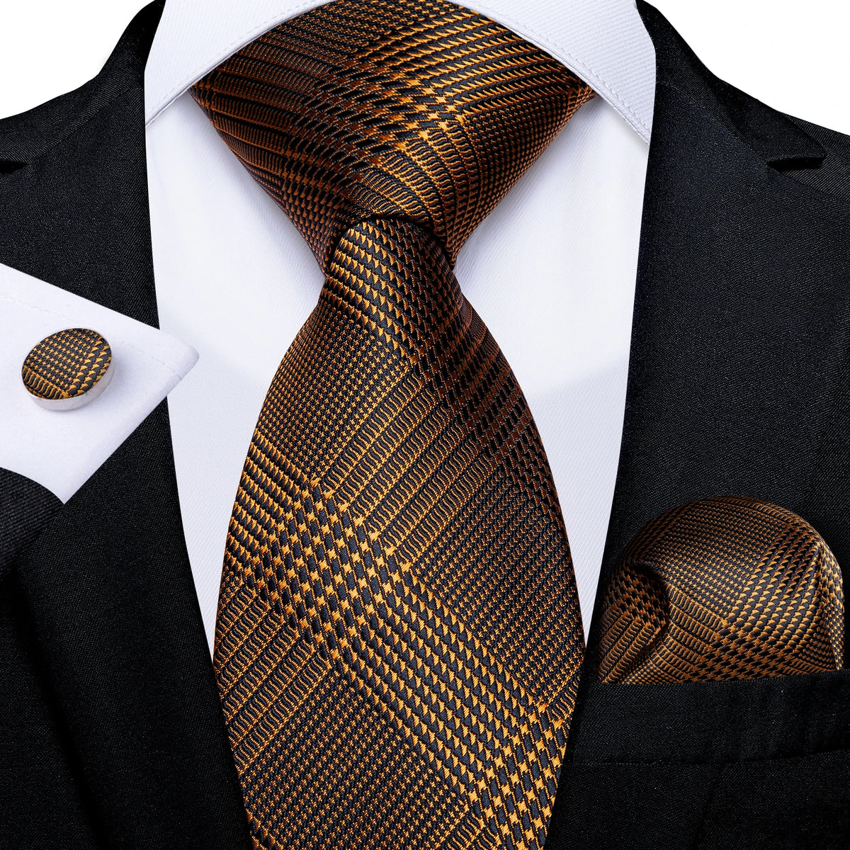Luxury Blue Plaid Dot Solid Wedding Accessories Necktie