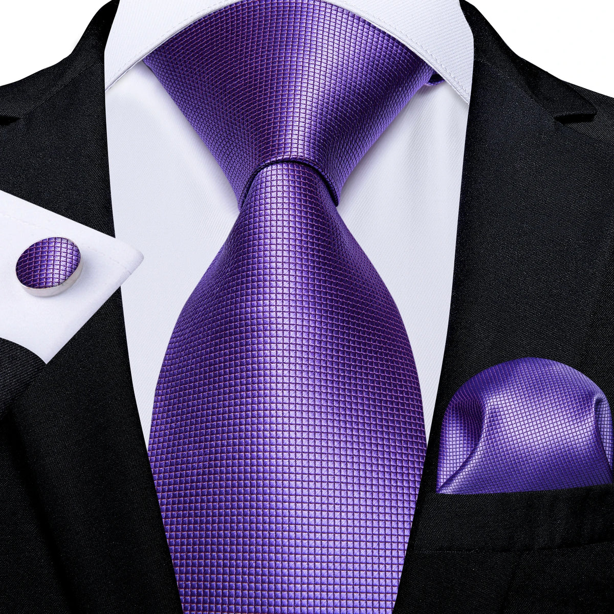 Luxury Blue Plaid Dot Solid Wedding Accessories Necktie