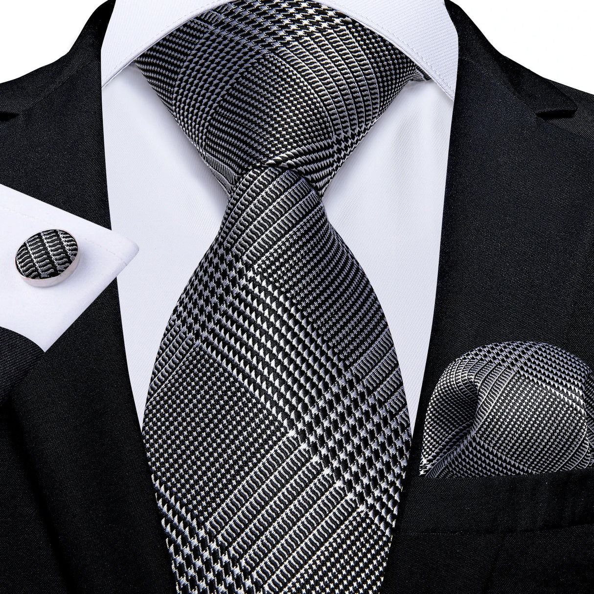 Luxury Blue Plaid Dot Solid Wedding Accessories Necktie