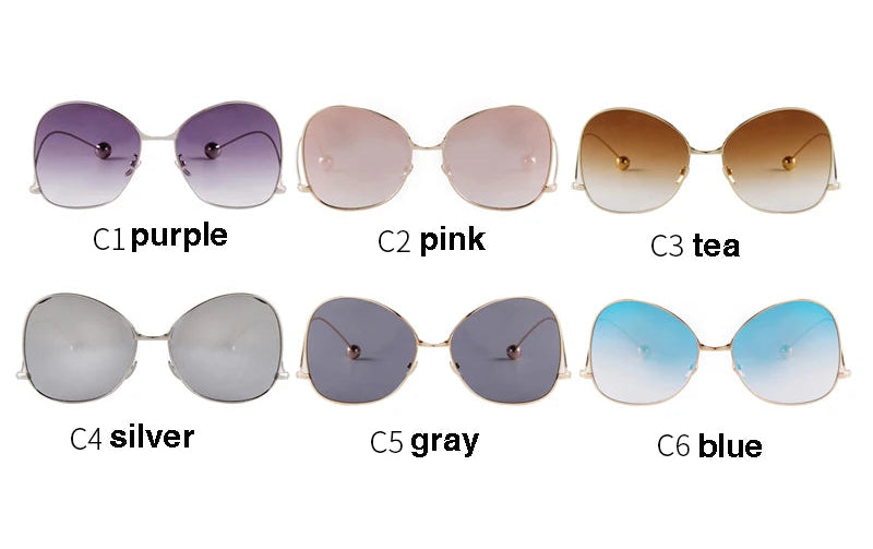 Collection of Luxury Butterfly Design Beads Irregular Sunglasses