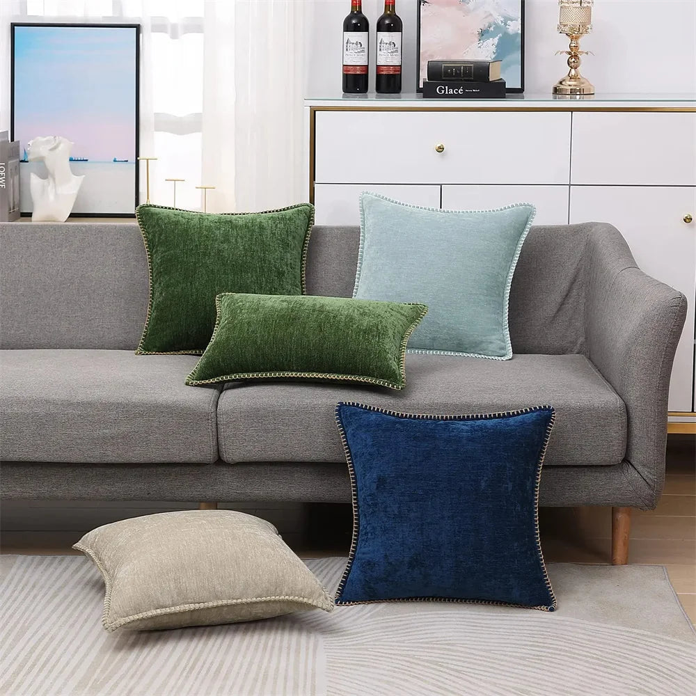 Soft luxury decorative throw pillow cover for sofa or living room in 45x45 or 40x40 size