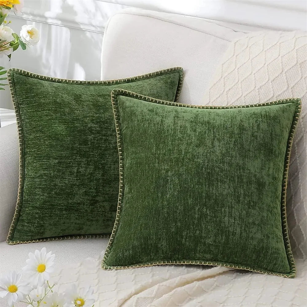 Soft luxury decorative throw pillow cover for sofa or living room in 45x45 or 40x40 size