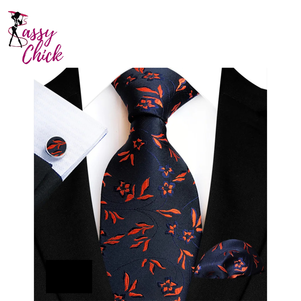Luxury Dot Ties Square Cufflinks Tie Set Sassy Chick Logo