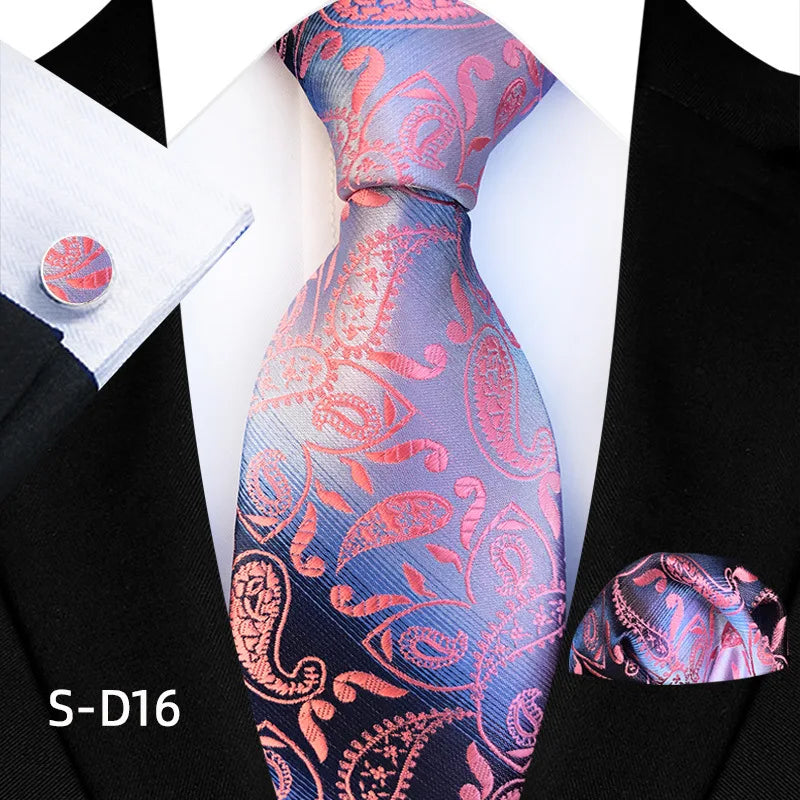 Luxury Dot Ties Square Cufflinks Tie Set