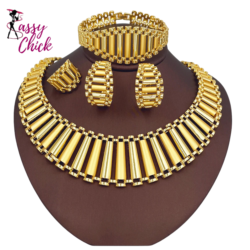 Luxury Exaggerate Party Wedding Jewelry Set Sassy Chick Logo