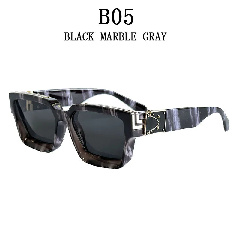 Luxury Fashion Square Oversized Millionaire Sunglasses