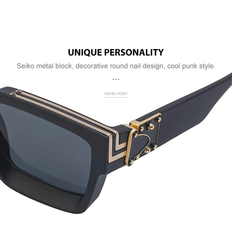 Details of Luxury Fashion Square Oversized Millionaire Sunglasses