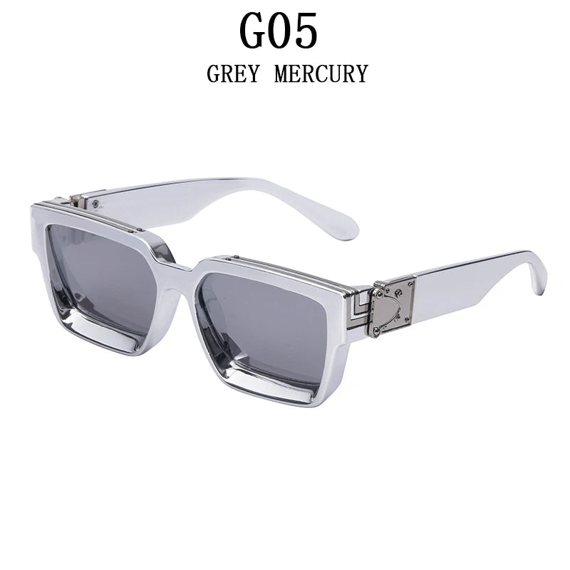Luxury Fashion Square Oversized Millionaire Sunglasses