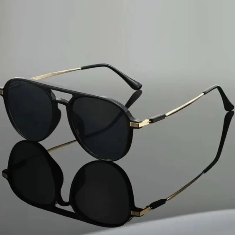 Black Luxury Gradient Pilot Sunglasses
