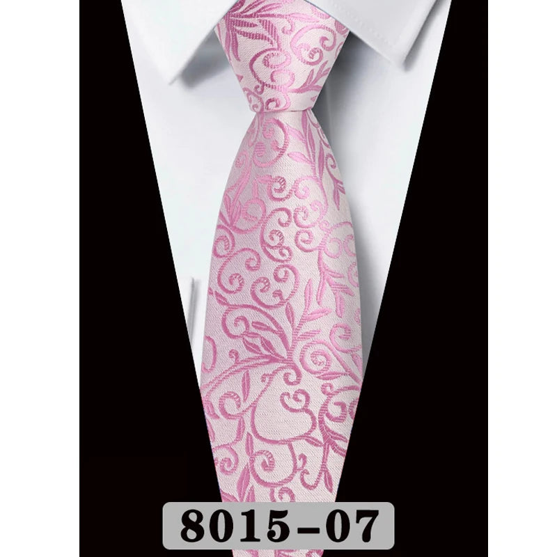 Pink Luxury Gray Pink Jacquard Woven Necktie