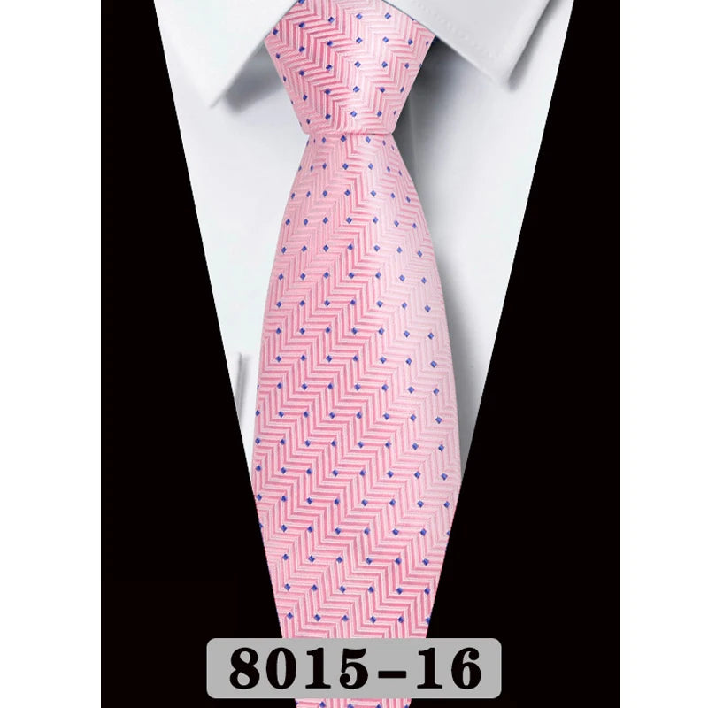Pink Luxury Gray Pink Jacquard Woven Necktie