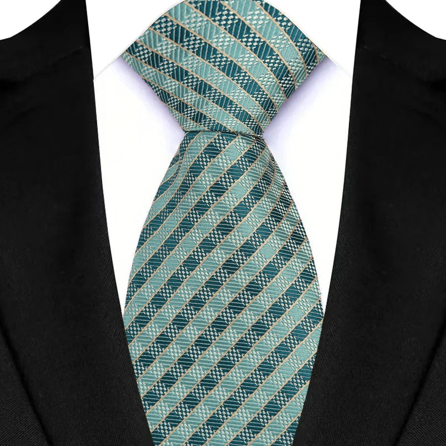 Luxury Green Color Floral Paisley Men's Ties