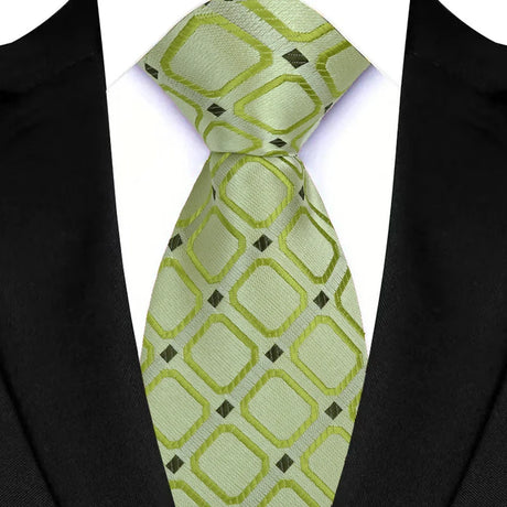 Luxury Green Color Floral Paisley Men's Ties