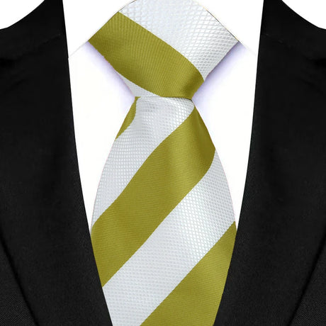 Luxury White Gold  Color Floral Paisley Men's Ties