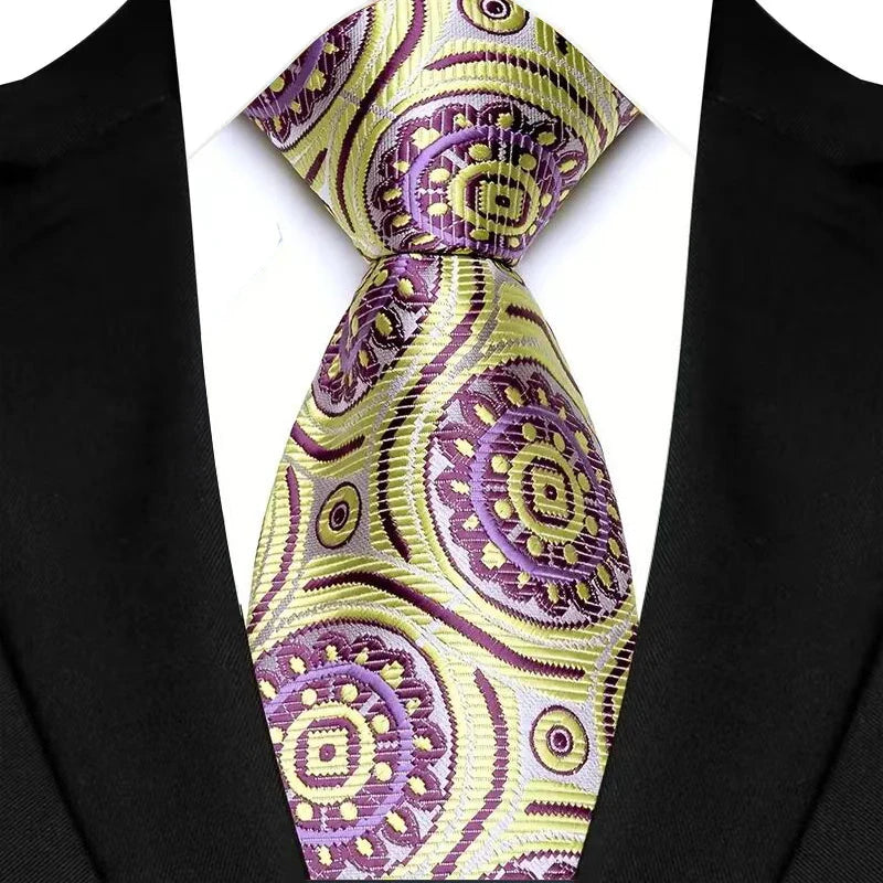 Green Luxury Jacquard Woven 8CM Business Wedding Necktie