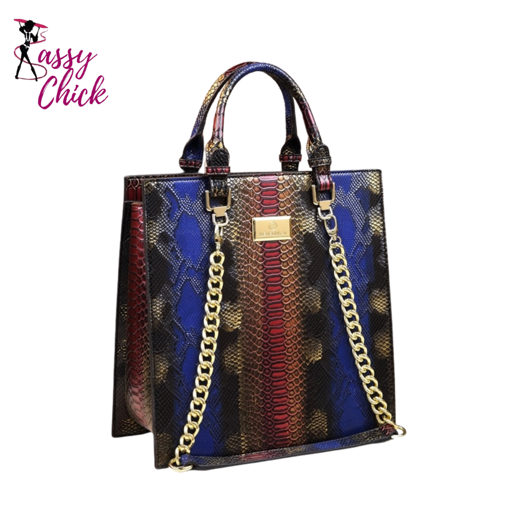 Luxury Leather Handbag Sassy Chick Logo
