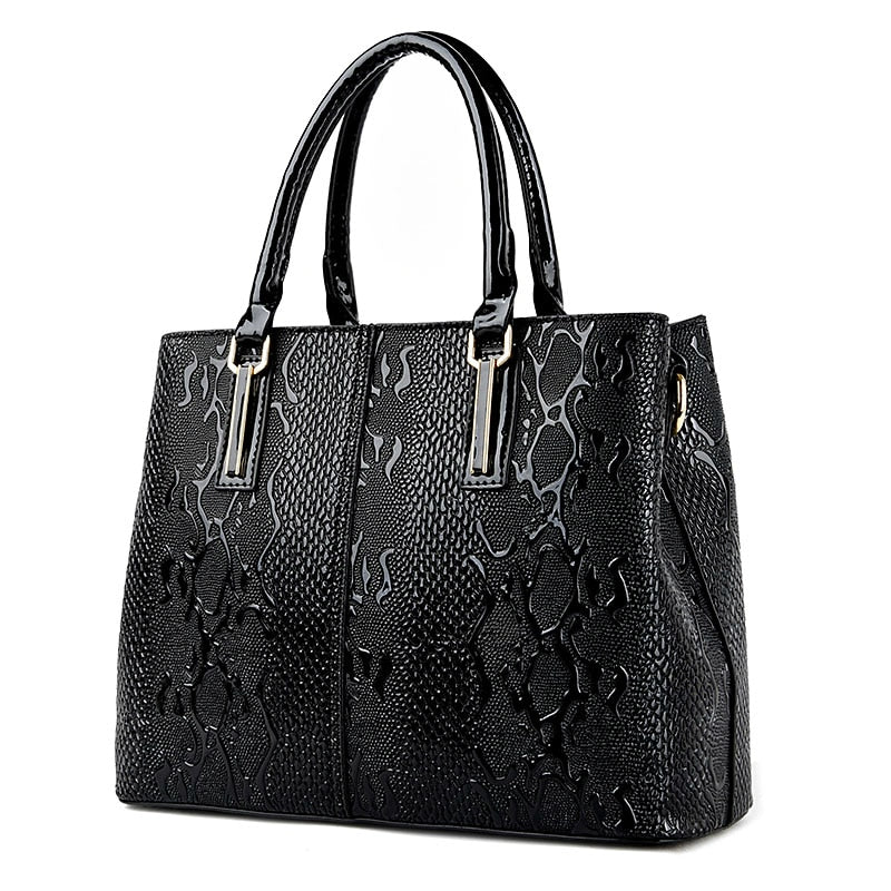 Black Luxury Leather Handbag