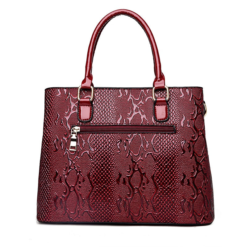 Red Luxury Leather Handbag