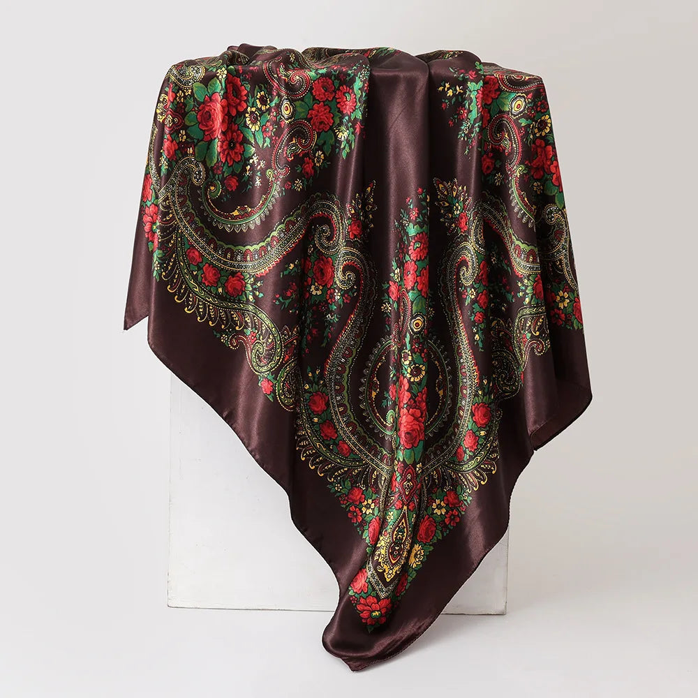 Brown Luxury Leopard Print Bandanas Hijab