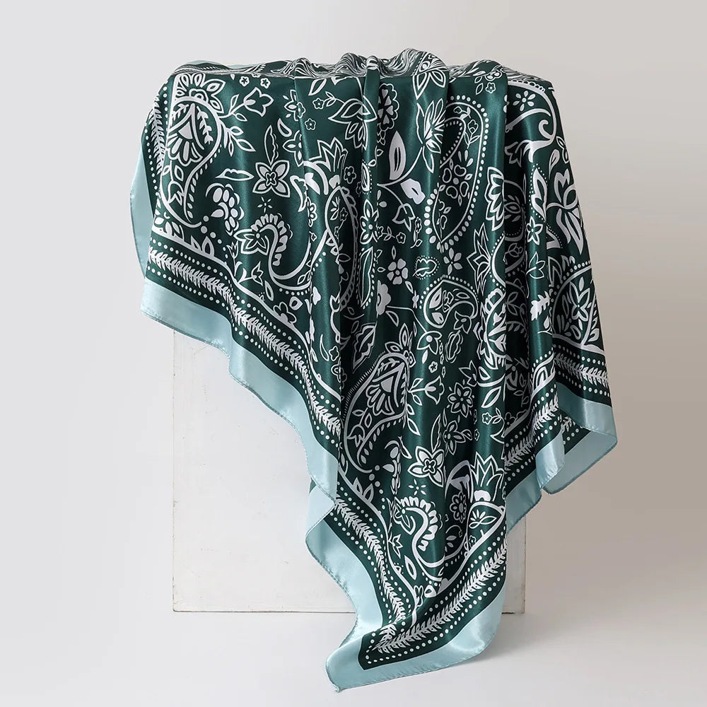 Green Luxury Leopard Print Bandanas Hijab