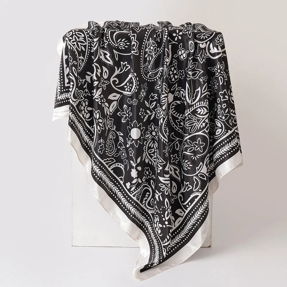 Black Luxury Leopard Print Bandanas Hijab
