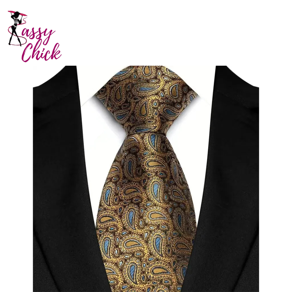 Luxury Paisley Floral 8CM Necktie Sassy Chick Logo